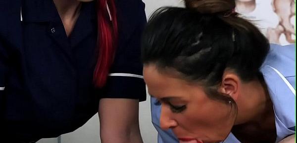  Stunning CFNM nurses squeeze dick